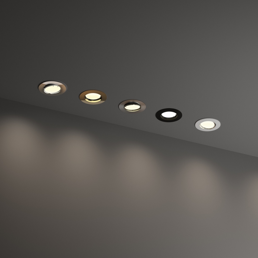 Ideal Lux - Spot encastré SWING 1xGU10/28W/230V Ø 8,2 cm chrome brillant