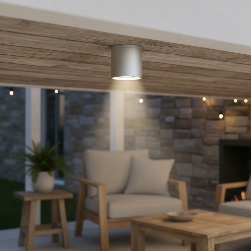 Ideal Lux - Spot extérieur GUN 1xGU10/28W/230V IP55 gris