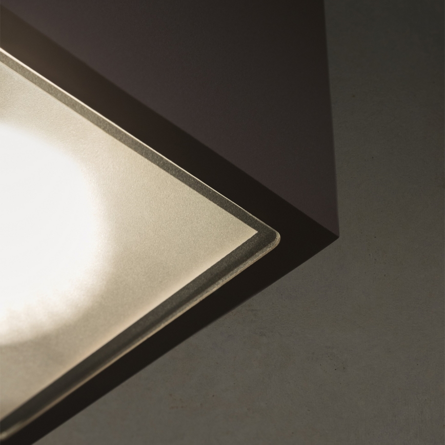 Ideal Lux - Spot extérieur TECHO 1xGU10/20W/230V 15x15 cm IP54 noir