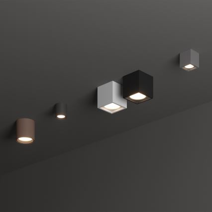 Ideal Lux - Spot extérieur TECHO 1xGU10/20W/230V 15x15 cm IP54 noir