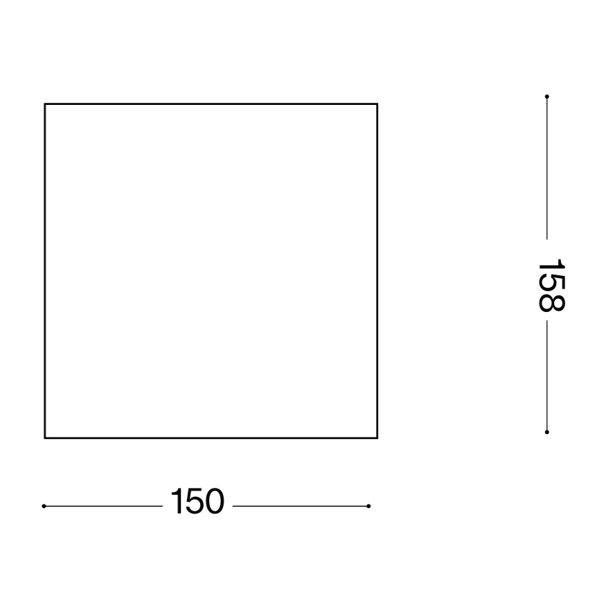 Ideal Lux - Spot extérieur TECHO 1xGU10/20W/230V 15x15 cm IP54 anthracite