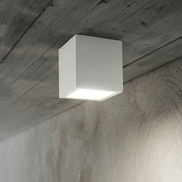 Ideal Lux - Spot extérieur TECHO 1xGU10/20W/230V 9x9 cm IP54 blanc