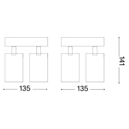 Ideal Lux - Spot LED DYNAMITE 4x GU10/7W/230V, IRC 90, laiton