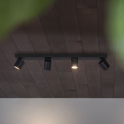 Ideal Lux - Spot LED RUDY 4xGU10/7W/230V CRI 90 noir