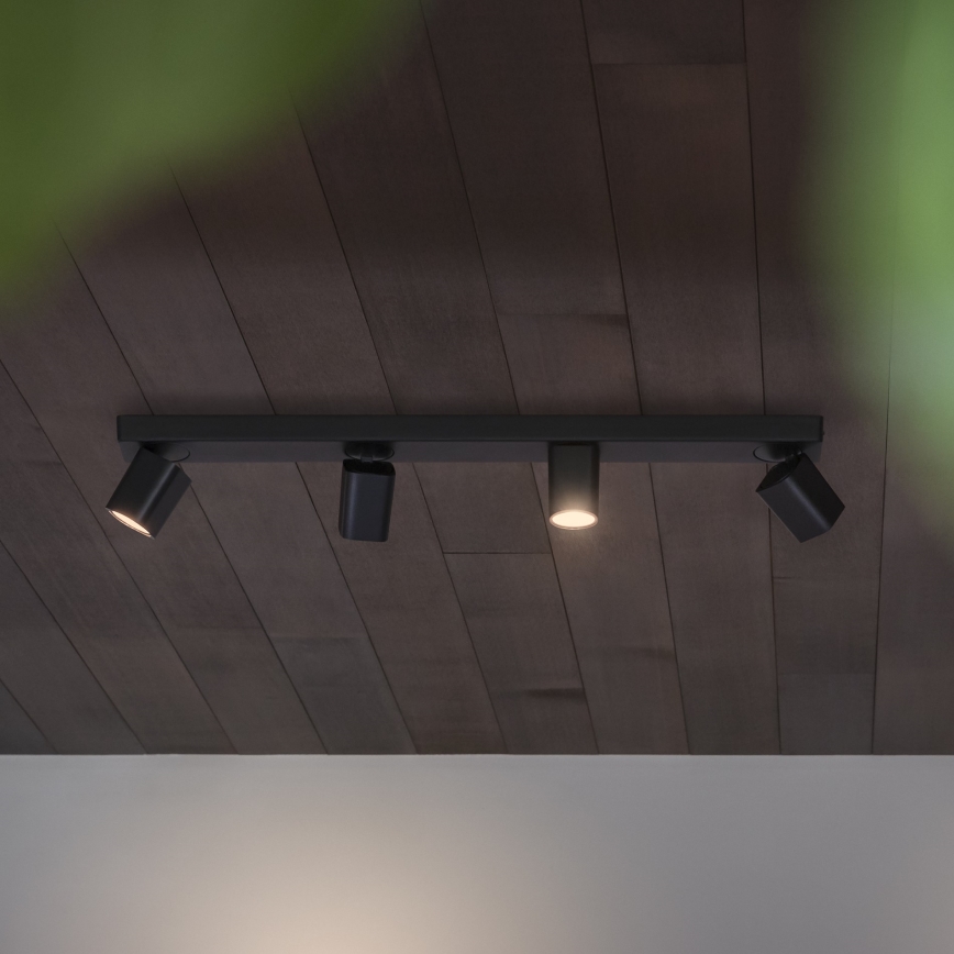 Ideal Lux - Spot LED RUDY 4xGU10/7W/230V CRI 90 noir