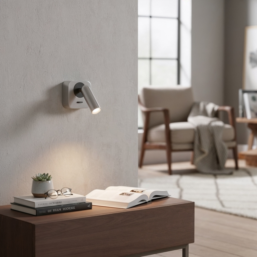 Ideal Lux - Spot mural BEAN LED/3W/230V CRI 90 chrome brillant