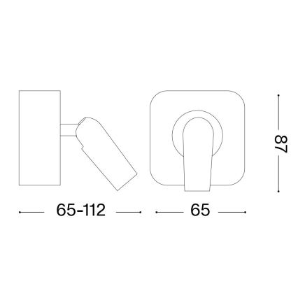 Ideal Lux - Spot mural BEAN LED/3W/230V CRI 90 chrome brillant