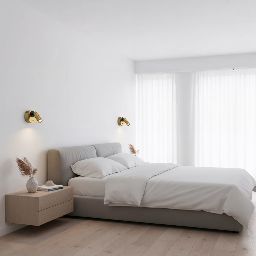 Ideal Lux - Spot mural BEAN LED/3W/230V CRI 90 laiton