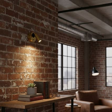 Ideal Lux - Spot mural BEAN LED/3W/230V CRI 90 laiton