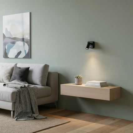 Ideal Lux - Spot mural BEAN LED/3W/230V CRI 90 noir