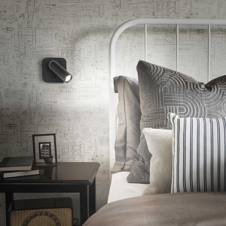 Ideal Lux - Spot mural BEAN LED/3W/230V CRI 90 noir