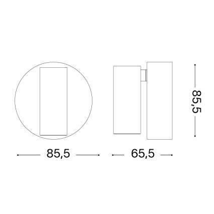 Ideal Lux - Spot mural LED tactile à intensité variable ELF LED/3W/230V IRC 95 noir