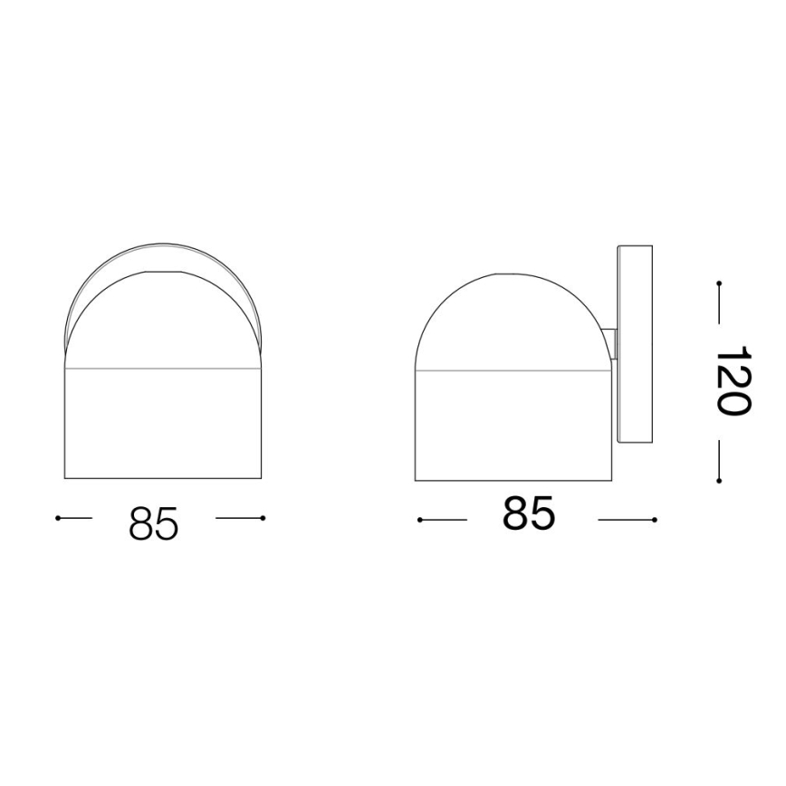 Ideal Lux - Spot mural LED DODO 1xGX53/9W/230V noir