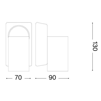 Ideal Lux - Spot mural LED RUDY 1xGU10/7W/230V CRI 90 noir