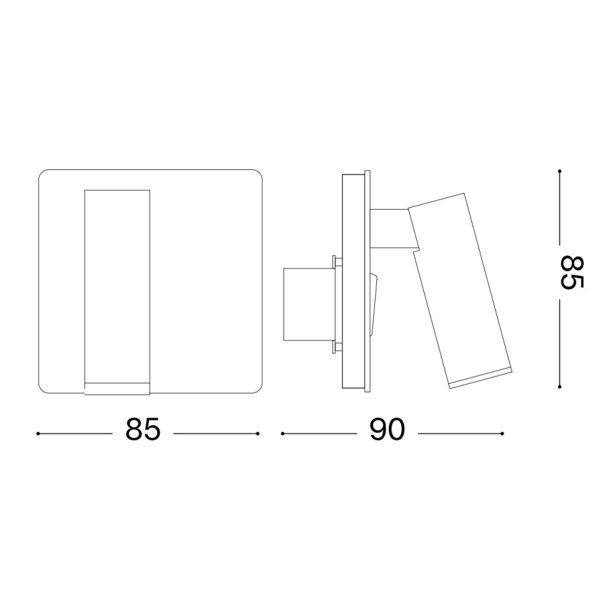 Ideal Lux - Spot mural LITE LED/3W/230V CRI 90 blanc