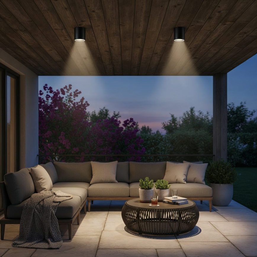 Ideal Lux - Spot salle de bain GUN 1xGU10/28W/230V IP44 noir