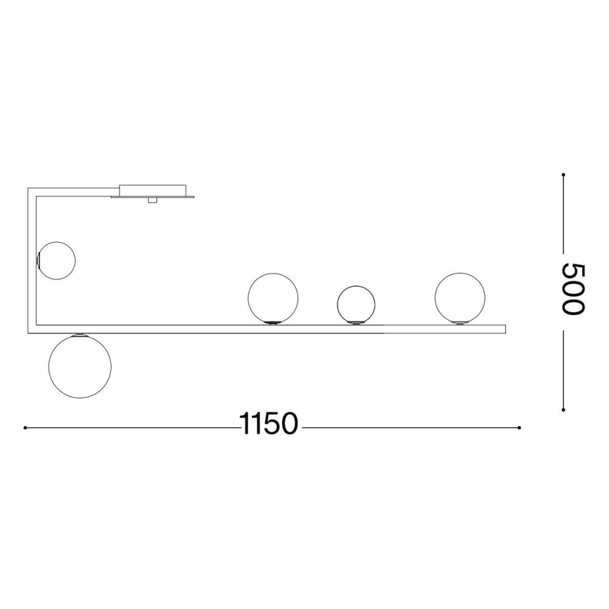 Ideal Lux - Suspension-barre LED BIRDS 5xG9/3W/230V noir/doré