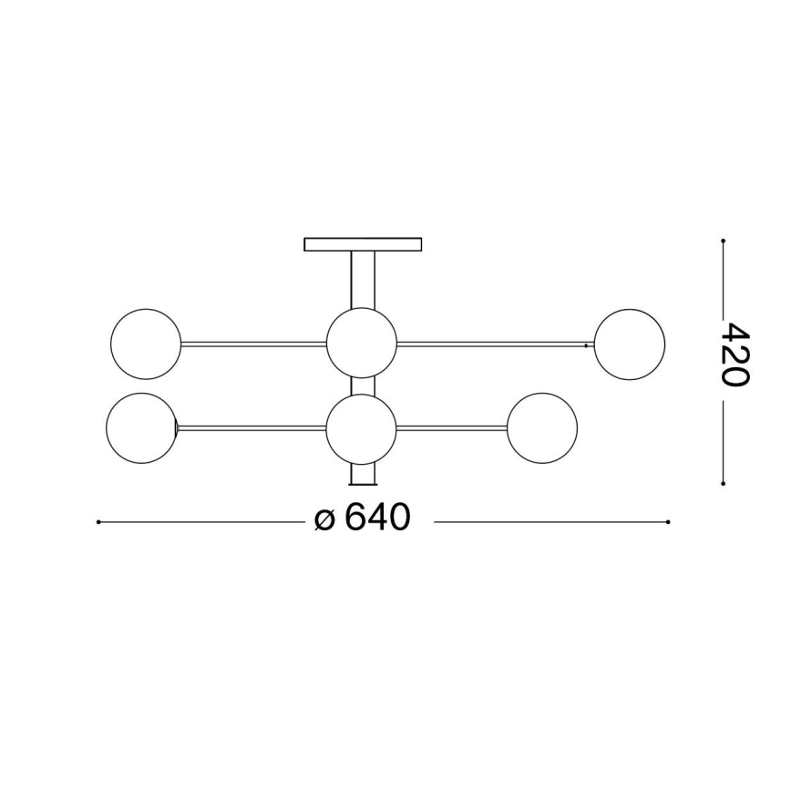 Ideal Lux - Suspension-barre LED COSMOPOLITAN 8xG9/3W/230V d. 64 cm noir