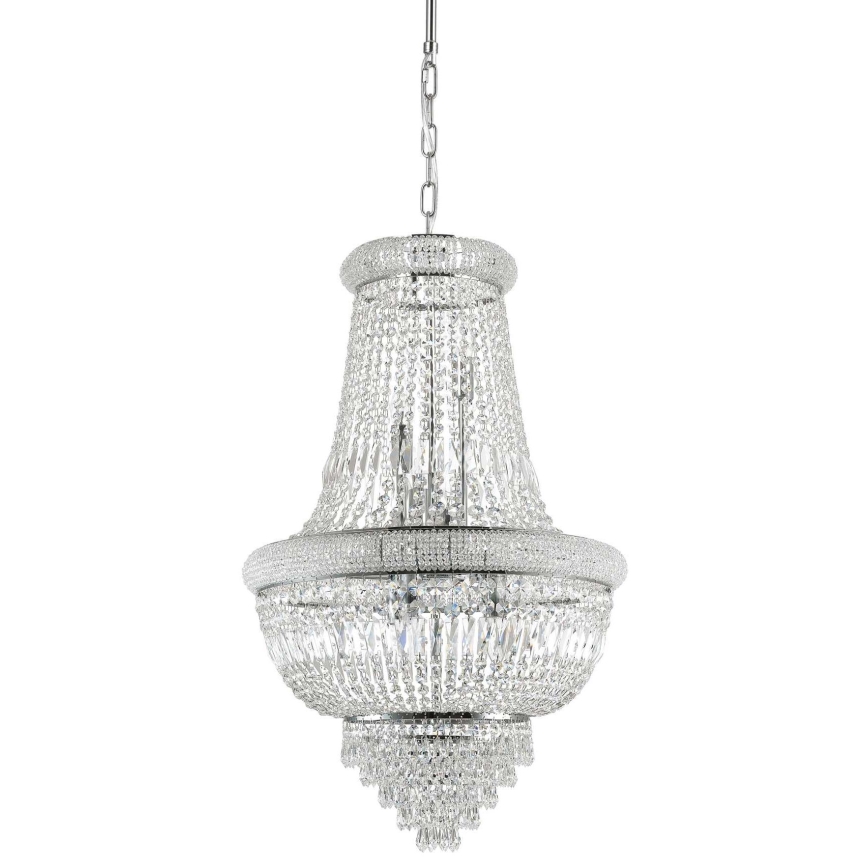 Ideal Lux - Suspension chaîne en cristal DUBAI 10xE14/28W/230V d. 52 cm chrome brillant