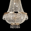 Ideal Lux - Suspension chaîne en cristal LED CAESAR 9xG9/3W/230V d. 45 cm doré