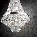 Ideal Lux - Suspension chaîne LED en cristal CAESAR 9xG9/3W/230V d. 45 cm chrome brillant