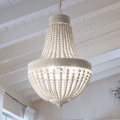 Ideal Lux - Suspension chaîne MONET 5xE14/40W/230V d. 40 cm chanvre/blanc