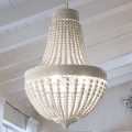 Ideal Lux - Suspension chaîne MONET 6xE14/40W/230V d. 50 cm chanvre/blanc