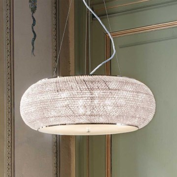 Ideal Lux - Suspension en cristal LED sur câble PASHA 14xE14/40W/230V Ø 65 cm chrome brillant