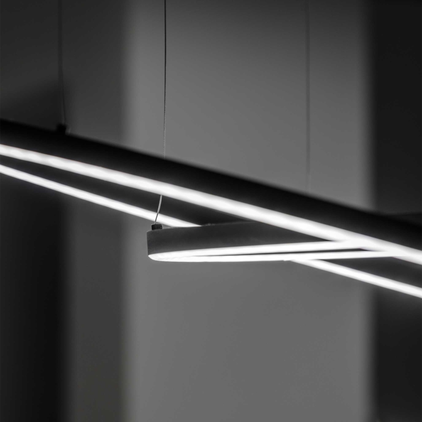 Ideal Lux - Suspension filaire à intensité variable ORACLE SLIM LED/28W/230V 4000K d. 50 cm CRI 90 noir