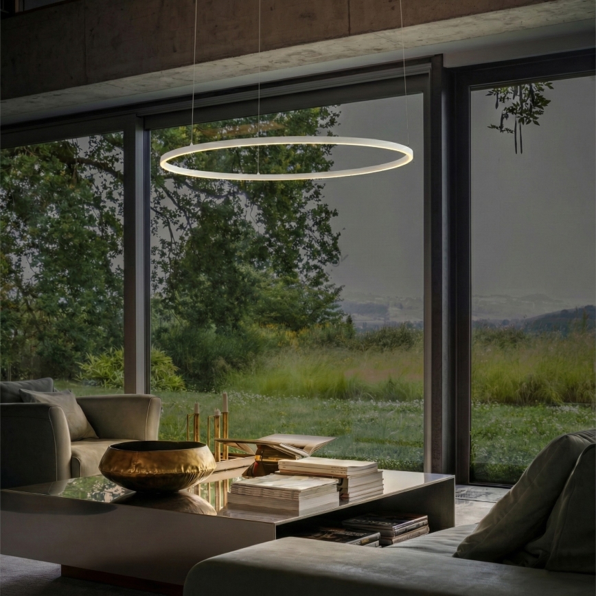 Ideal Lux - Suspension filaire à intensité variable ORACLE SLIM LED/42W/230V 4000K d. 90 cm CRI 90 blanc
