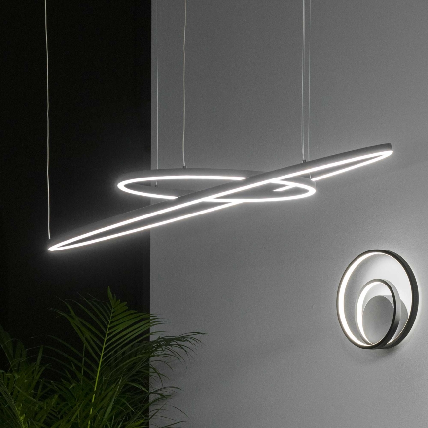Ideal Lux - Suspension filaire à intensité variable ORACLE SLIM LED/42W/230V 4000K d. 90 cm CRI 90 noir