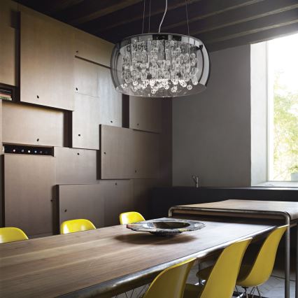Ideal Lux - Suspension filaire AUDI 5xG9/40W/230V fumé