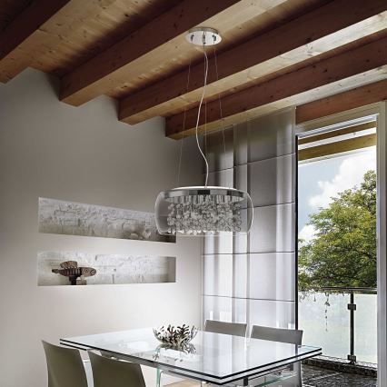 Ideal Lux - Suspension filaire AUDI 5xG9/40W/230V fumé