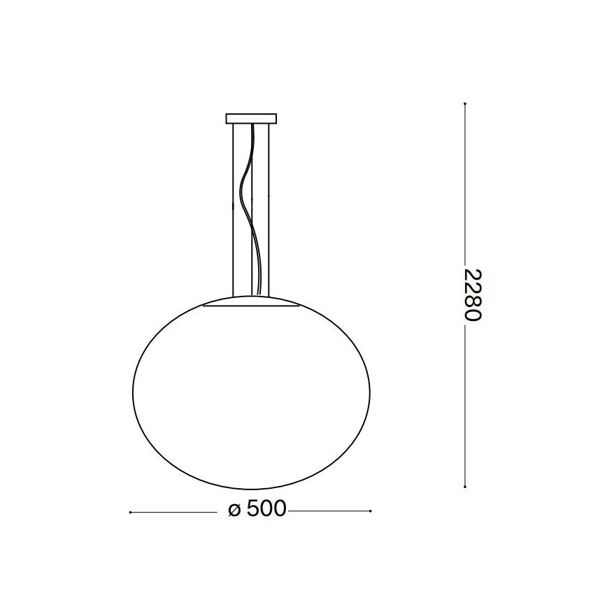 Ideal Lux - Suspension filaire CANDY 1xE27/42W/230V d. 50 cm blanc