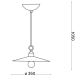 Ideal Lux - Suspension filaire CANTINA 1xE27/42W/230V d. 35 cm laiton