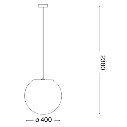 Ideal Lux - Suspension filaire CARTA 1xE27/25W/230V d. 40 cm blanc
