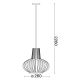 Ideal Lux - Suspension filaire CITRUS 1xE27/60W/230V plywood