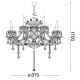 Ideal Lux - Suspension filaire en cristal NAPOLEON 8xE14/40W/230V