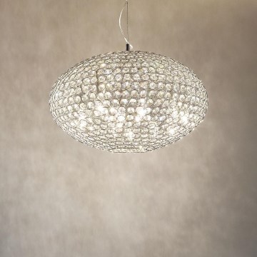 Ideal Lux - Suspension filaire en cristal ORION 12xE14/40W/230V d. 60 cm argent