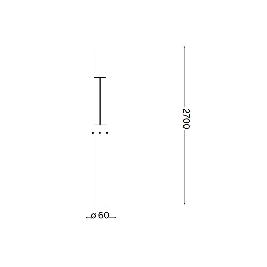Ideal Lux - Suspension filaire FLAM LED/10W/230V d. 6 cm CRI 90 gris