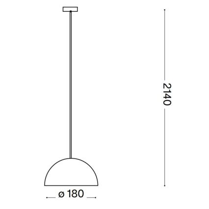 Ideal Lux - Suspension filaire FOLK 1xE27/60W/230V d. 18 cm marron