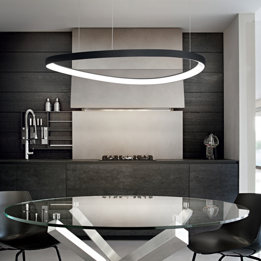 Ideal Lux - Suspension filaire GEMINI LED/38W/230V d. 42,5 cm CRI 90 noir