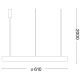 Ideal Lux - Suspension filaire GEMINI LED/48W/230V d. 61 cm noir