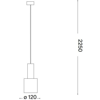 Ideal Lux - Suspension filaire HOLLY 1xE27/60W/230V d. 12 cm laiton
