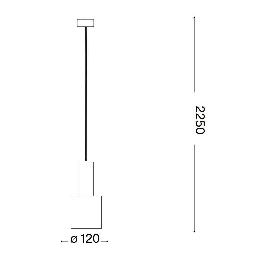 Ideal Lux - Suspension filaire HOLLY 1xE27/60W/230V d. 12 cm laiton