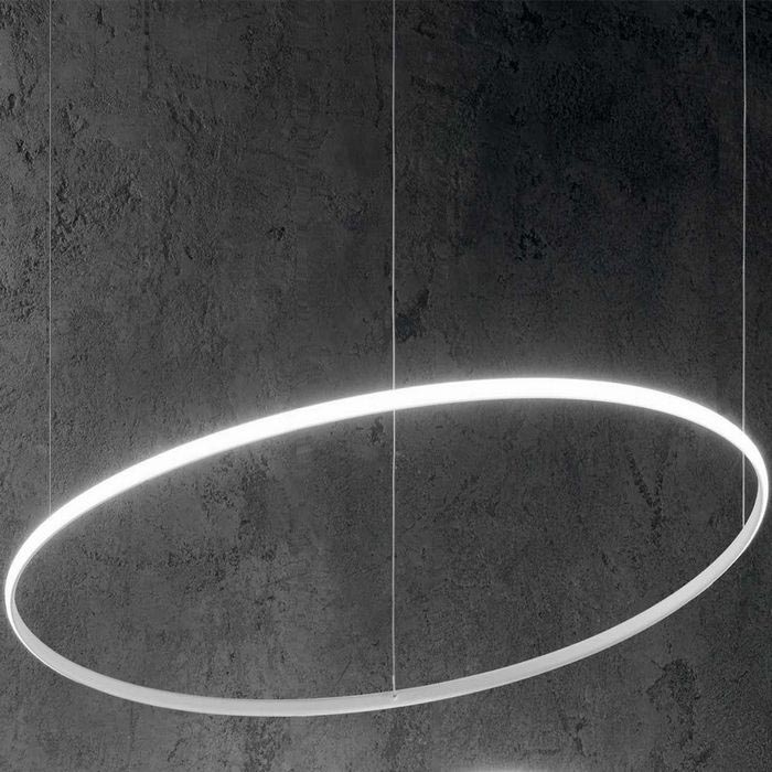 Ideal Lux - Suspension filaire HULAHOOP LED/39W/230V 3000K d. 81,5 cm CRI 90 blanc