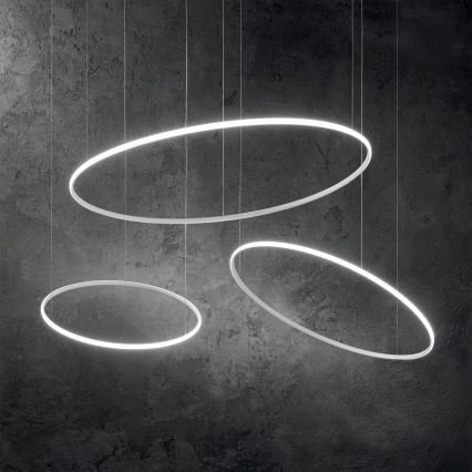 Ideal Lux - Suspension filaire HULAHOOP LED/39W/230V 3000K d. 81,5 cm CRI 90 blanc