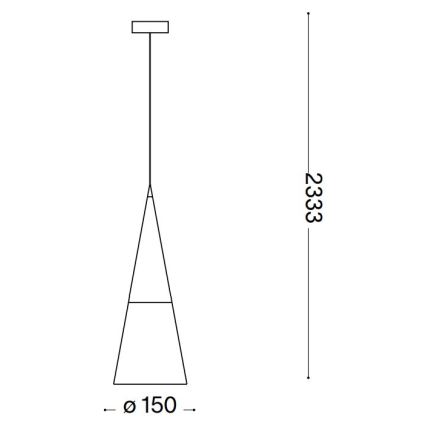 Ideal Lux - Suspension filaire LED CONO 1xGU10/7W/230V d. 15 cm CRI 90 chrome mat