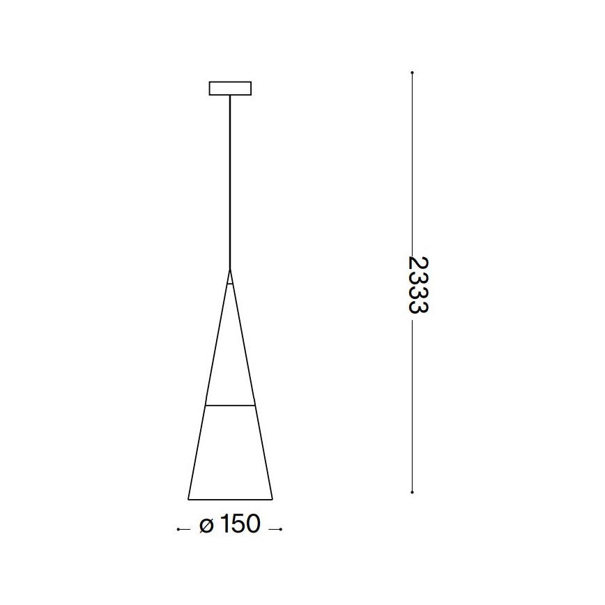 Ideal Lux - Suspension filaire LED CONO 1xGU10/7W/230V d. 15 cm CRI 90 chrome mat