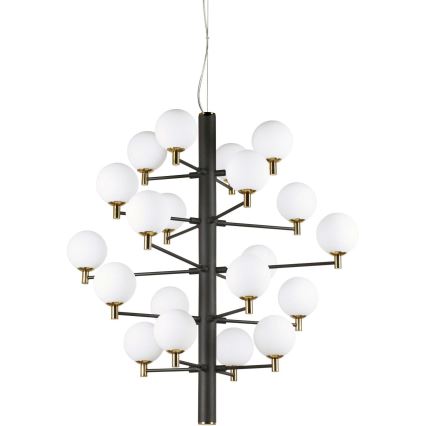Ideal Lux - Suspension filaire LED COPERNICO 20xG9/3W/230V d. 86 cm noir